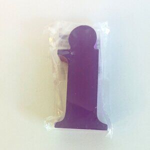 NWT Deep Purple Letter 'i' Wood Alphabet Sign Geo Pop Michael's Wall Home Decor